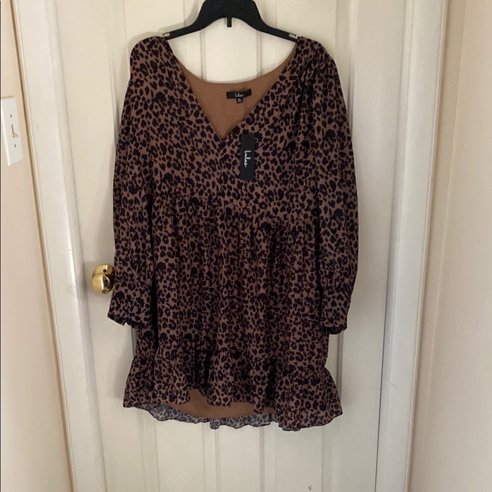 NWT Lulu’s leopard print dress size XL